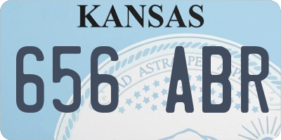 KS license plate 656ABR