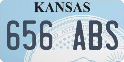 KS license plate 656ABS