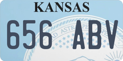 KS license plate 656ABV