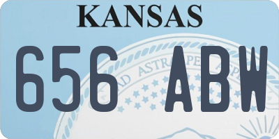 KS license plate 656ABW