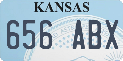 KS license plate 656ABX