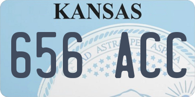 KS license plate 656ACC