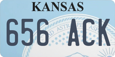 KS license plate 656ACK
