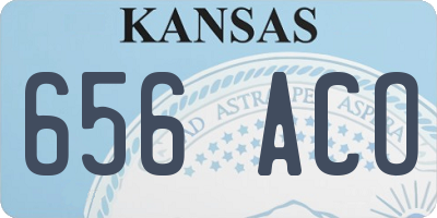 KS license plate 656ACO