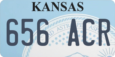 KS license plate 656ACR