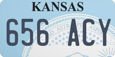 KS license plate 656ACY