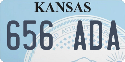 KS license plate 656ADA