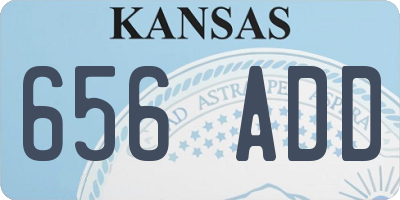 KS license plate 656ADD