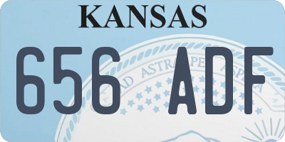 KS license plate 656ADF