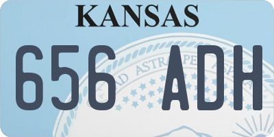 KS license plate 656ADH