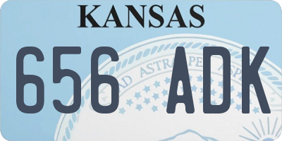 KS license plate 656ADK