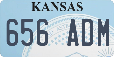 KS license plate 656ADM