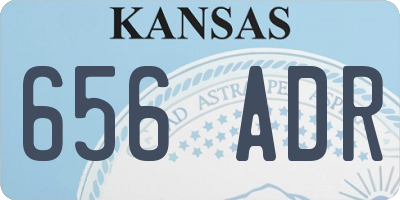KS license plate 656ADR