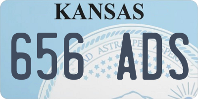 KS license plate 656ADS