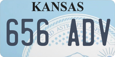 KS license plate 656ADV