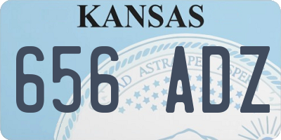 KS license plate 656ADZ