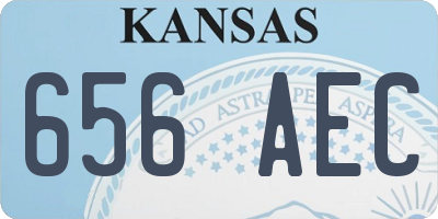 KS license plate 656AEC