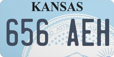 KS license plate 656AEH