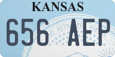 KS license plate 656AEP