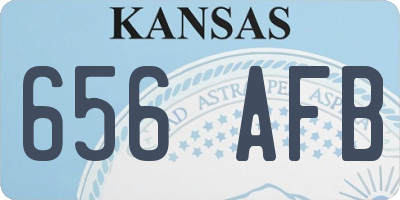 KS license plate 656AFB