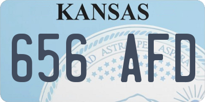 KS license plate 656AFD