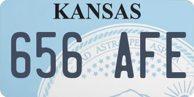 KS license plate 656AFE