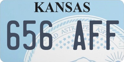 KS license plate 656AFF