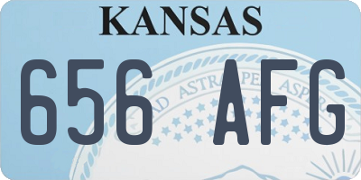 KS license plate 656AFG