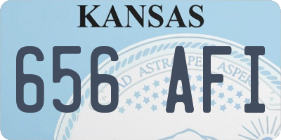 KS license plate 656AFI