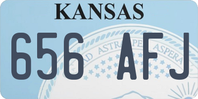 KS license plate 656AFJ