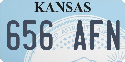 KS license plate 656AFN