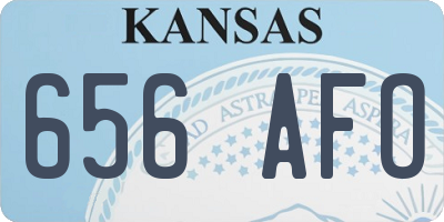 KS license plate 656AFO