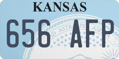KS license plate 656AFP