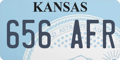 KS license plate 656AFR