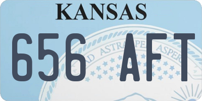 KS license plate 656AFT