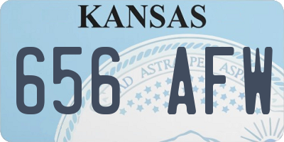 KS license plate 656AFW
