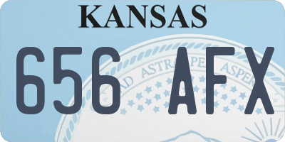 KS license plate 656AFX