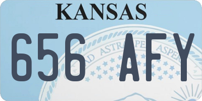 KS license plate 656AFY