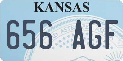 KS license plate 656AGF