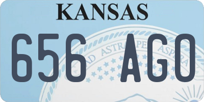 KS license plate 656AGO
