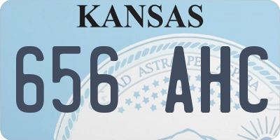 KS license plate 656AHC