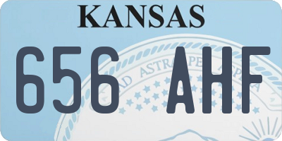 KS license plate 656AHF