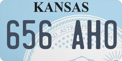 KS license plate 656AHO