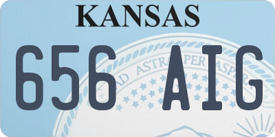 KS license plate 656AIG