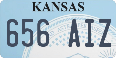 KS license plate 656AIZ