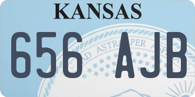 KS license plate 656AJB