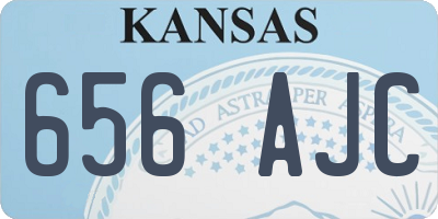 KS license plate 656AJC