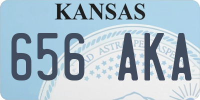 KS license plate 656AKA