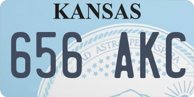 KS license plate 656AKC