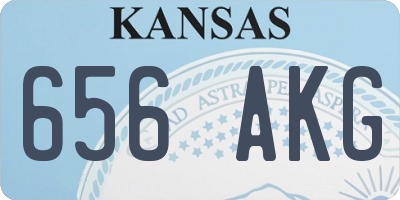 KS license plate 656AKG